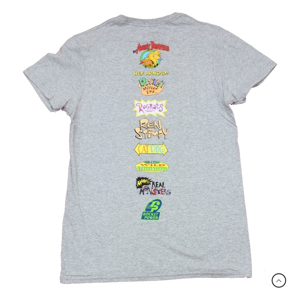Nickelodeon Kids T-Shirt with Colorful Characters on Gray NWOT - Picture 2 of 8